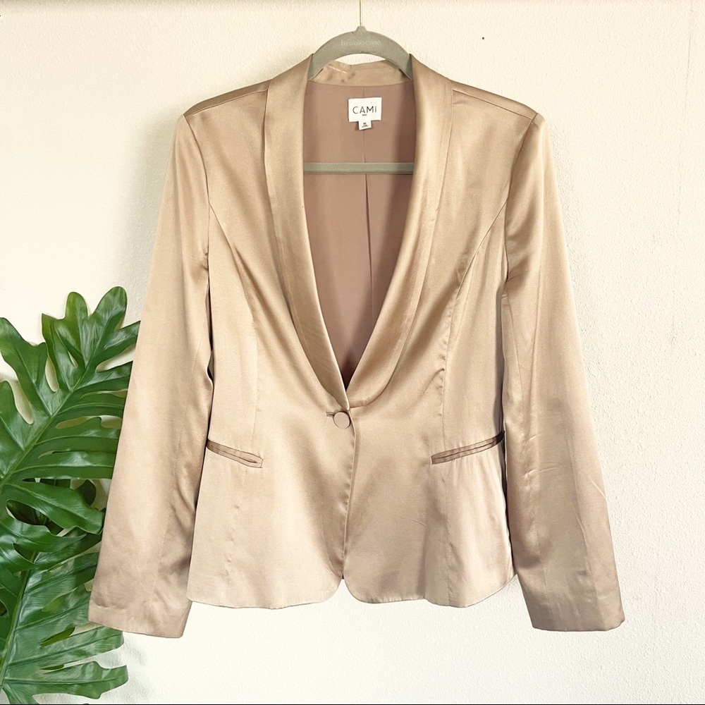 Cami NYC Silk Satin Blazer M